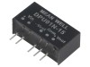 Convertor DC/DC Mean Well DPU01N-15, 1W, Iesire Dubla +/-15V, Montare THT