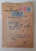Certificat Primăria Colentina București 1947 cu 6 timbre fiscale și ștampile