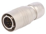 Conector circular HR10 push-pull mufă aurită 12 pini