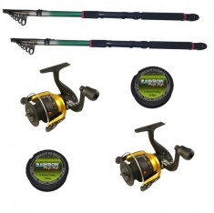 Kit pescuit sportiv cu doua lansete 3,6m EastShark, doua mulinete CB540 foto