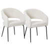 Set of 2 White Dining Chairs Natalie