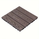 Placa WPC decking exterior, 30x30 cm, sistem interconectare click, grosime 2.2 cm, gri, ProCart