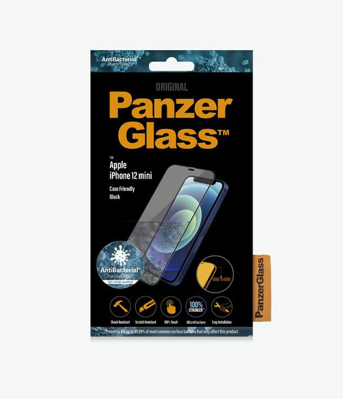 PanzerGlass - Geam Securizat Case Friendly AB pentru iPhone 12 mini, black