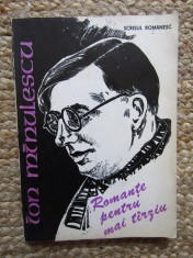 ROMANȚE PENTRU MAI T&Acirc;RZIU - ION MINULESCU