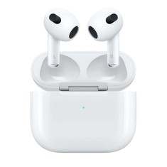 Casti True Wireless Apple AirPods Gen 3 (2022), Carcasa incarcare Lightning, Bluetooth, Alb