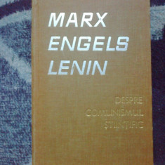 e3 Despre comunismul științific. Marx, Engels, Lenin