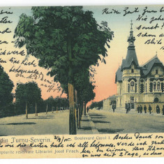 233 - TURNU-SEVERIN, Ave. Carol, Romania - old postcard - used - 1905