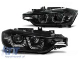 Set de faruri de tuning cu lumini DRL reale, potrivit pentru BMW 3 F30/F31 10.2011, stanga si dreapta Performance AutoTuning
