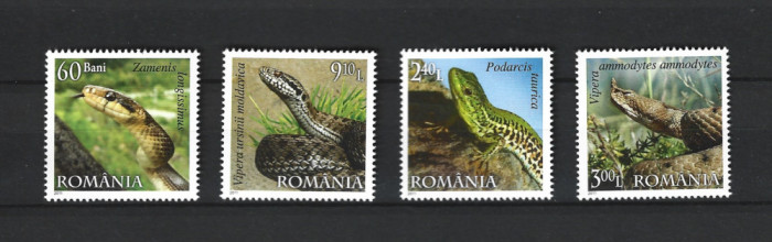 ROMANIA 2011 - REPTILE DIN ROMANIA, MNH - LP 1887