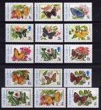 COOK ISLANDS 1997-1998 FAUNA INSECTE FLUTURI, Nestampilat
