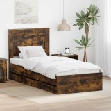 Cumpara ieftin Cadru de pat Stejar fumuriu 90 x 190 cm Lemn Ingineresc
