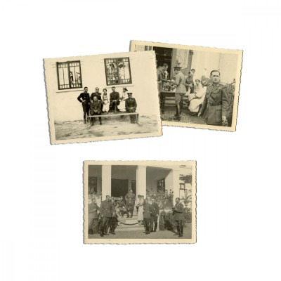 Generalul Victor Dombrovski și comandantul Constantin Sănătescu, trei fotografii de epocă, 1935 foto