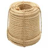 Franghie, 50 m, sisal 100%, 20 mm GartenMobel Dekor, vidaXL