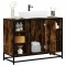 Gossi dulap chiuveta de baie stejar fumuriu 80x33x60 cm lemn compozit