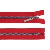 Fermoar plastic detasabil, efect curcubeu, lungime 70 cm, Rosu, Crisalida