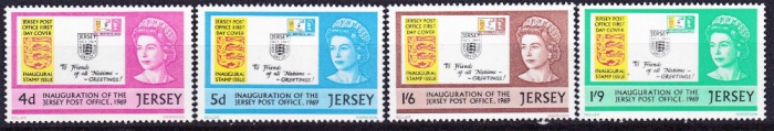 DB1 Jersey 1969 Inaugurare Oficiu Postal 4 v. MNH