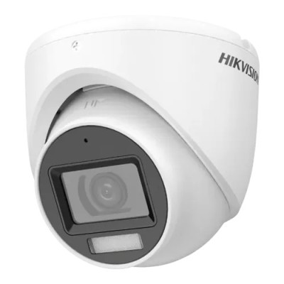 Dual Light - Camera analog 2MP, lentila 2.8mm, IR 30m, WL 20m, TVI/AHD/CVI/CVBS, Mic., IP67 - HIKVISION DS-2CE76D0T-LMFS-2.8mm foto