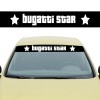 Sticker Parasolar Bugatti Star , Autocolant Parbriz pentru Tuning Bugatti