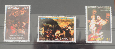TS23/11 Timbre Serie Guyana - arta - religios foto