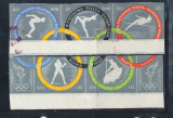 ROMANIA 1960 Olimpiada de la Roma serie nedantelata in streif stampilata, Sport, Stampilat