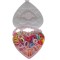 Set accesorii elastice par copii, cutie inima roz, 138 piese colorate, sortate pe compartimente , ideal pentru coafuri zilnice, joaca si cadou