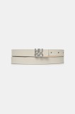 HUGO curea de piele femei, culoarea alb, 50542497