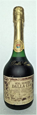 sigiliu benedet DALLA CIA, GRAPPA FRIULANA, RESERVA, CL 75 GR 43 ANII 1960/70 foto