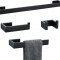 Set de accesorii pentru baie din 4 piese TMS Bară pentru prosoape C&acirc;rlig pentru
