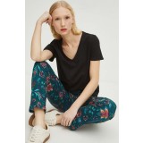 Medicine tricou din bumbac femei, culoarea negru