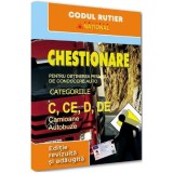 Chestionare pentru obtinerea permisului de conducere auto categoriile C, CE, D, DE. Camioane si autobuze - 2025, Editura National