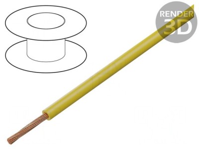 Cablu FLRYW-B 1x0,75mm2 Cu PVC Galben 60V Clasa 5 foto