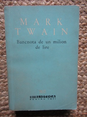Mark Twain - Bancnota de un milion de lire foto