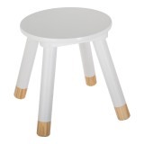 Cumpara ieftin Scaun pentru copii Kevou, Pako World, Lemn de pin, Alb-Natural, 24x24x25 cm