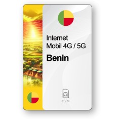 eSIM Internet Benin, valabil 7 zile, trafic 1 GB, Standard