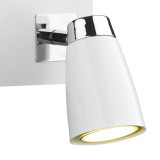 Corp de iluminat tip spot Loft 2 Light Wall Spotlight Matt White Polished Chrome