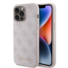 Husa originala Guess iPhone 15 Pro Max Hardcase 4G Metal Gold Logo, roz, GUHCP15XG4GFPI foto
