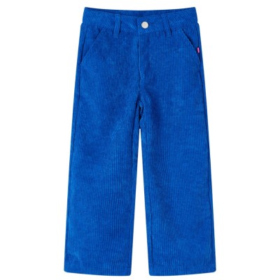 Pantaloni pentru copii, velur, albastru cobalt 92 foto