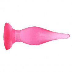 Butt Plug Pink - Dop Anal din PVC, 13,9 cm