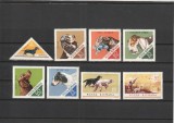 ROMANIA 1965 LP 620 CAINI DE VANATOARE SERIE MNH NESTAMPILATA