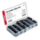 Set de cleme și știfturi auto mici 146 buc AMIO-04735