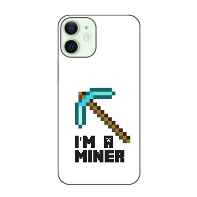 Husa compatibila cu Apple iPhone 12 Mini Silicon Gel Tpu Model Minecraft Miner foto