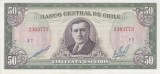 Bancnota Chile 50 Escudos (1973) - P140b UNC