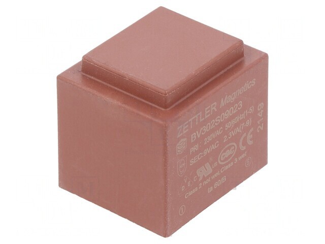 Transformator &icirc;ncapsulat 2,3VA 230VAC 9V PCB