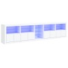 VidaXL Servantă cu lumini LED, alb, 283x37x67 cm
