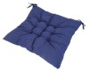 Perna scaun cu bretele de legat, 40x40 cm, 4 cm grosime, poliester si burete, albastru, Oem
