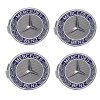 Set 4 Capace Jante Aliaj Mercedes 75mm Crom Albastru A/B/C/E/S/ML/CLK/CLS/GLK/GL