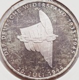 513 Germania 10 mark 1994 German Resistance - A - km 182 argint, Europa