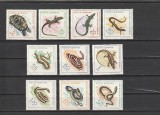 ROMANIA 1965 LP 601 REPTILE SERIE MNH