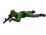 Soldat Jucarie cu Baterii, se T&acirc;răște, Sunete, Trage cu Pușca, 24cm