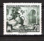 GERMANIA (DDR) 1955 &ndash; LEIPZIG. PRODUSE CERAMICA. TIMBRU NESTAMPILAT, F138